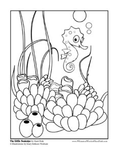 The Little Seahorse Coloring Page 2